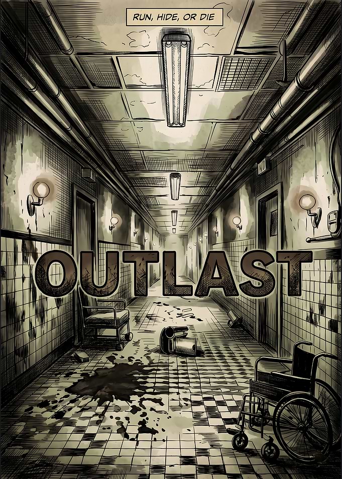Outlast Horror Game Poster