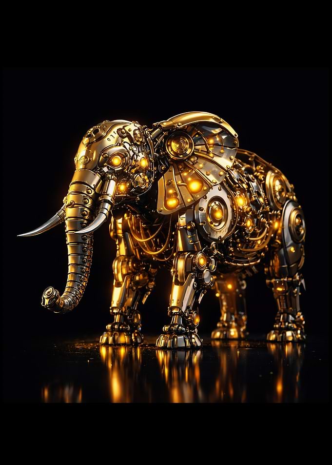 Steampunk Mechanical Elephant