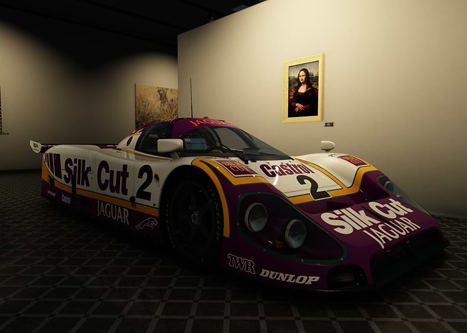 Jaguar Silk Cut race car in gallery