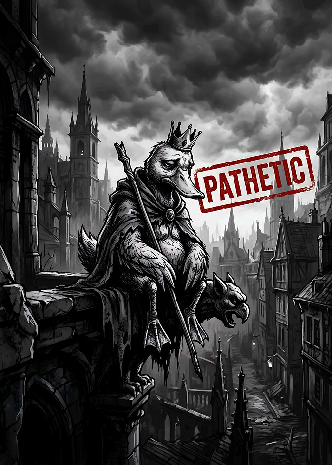 Pathetic Duck King Gothic Noir Art