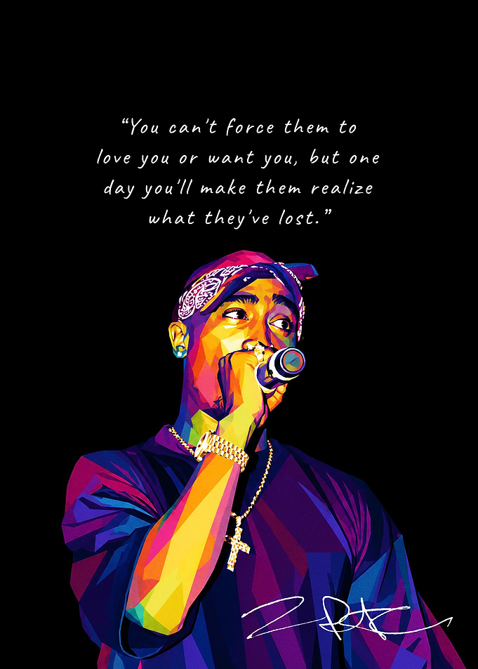 Tupac Shakur Quote Pop Art