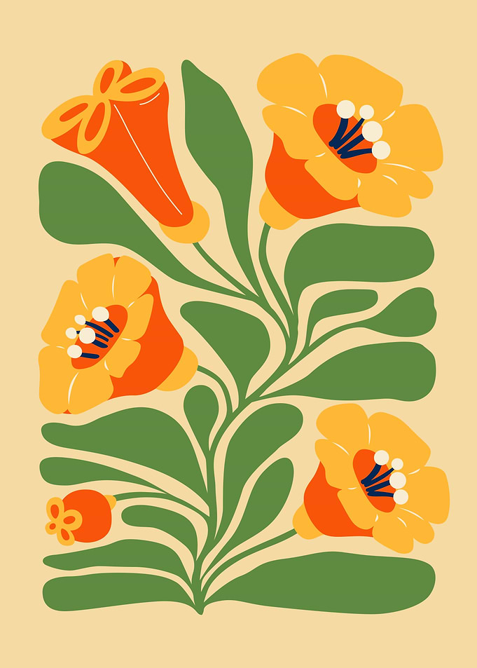 Abstract Floral Illustration
