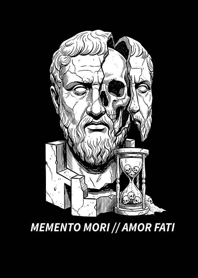 Memento Mori Amor Fati Bust