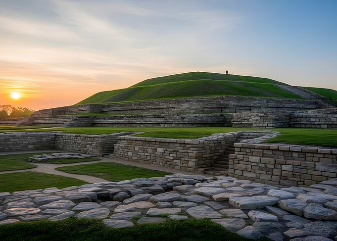 Ancient Earthworks at Sunrise