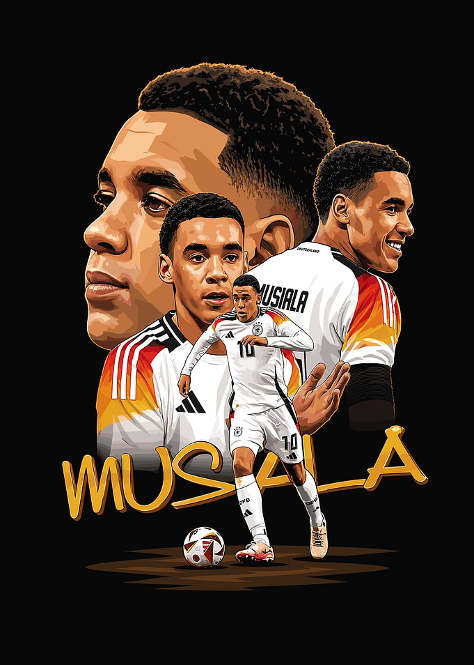 Jamal Musiala Football Art