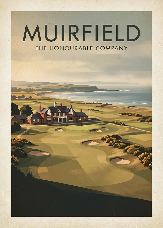 Muirfield Golf Course Vintage Poster