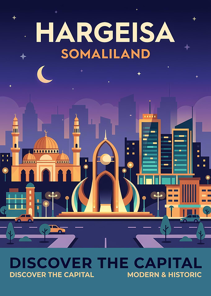 Hargeisa Somaliland Cityscape Poster