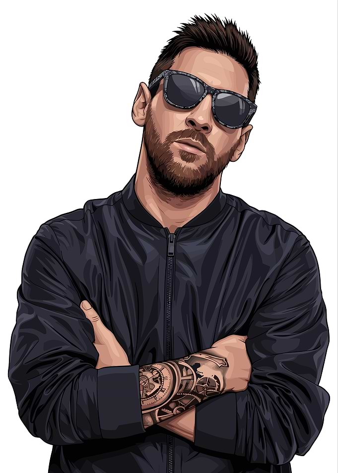 Lionel Messi Digital Art Portrait