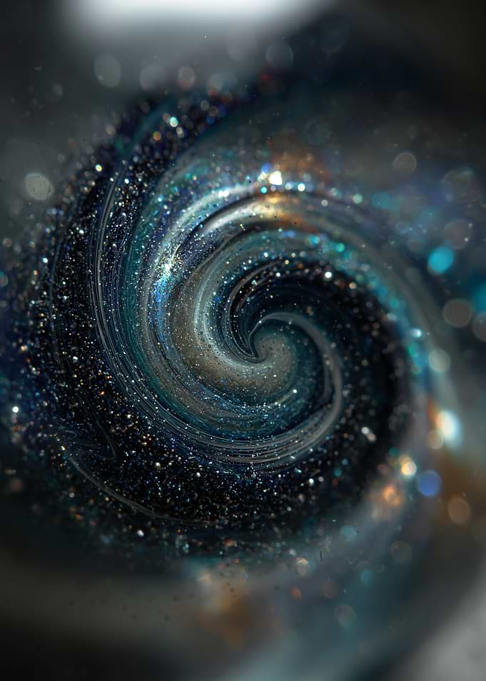 Cosmic Swirl with Glitter