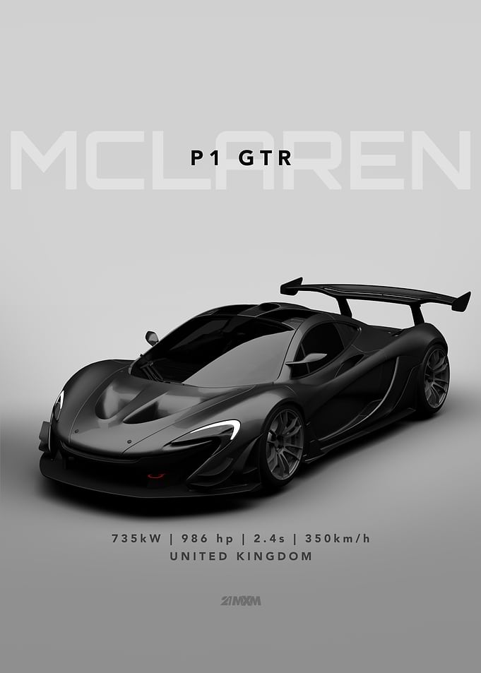 McLaren P1 GTR Poster
