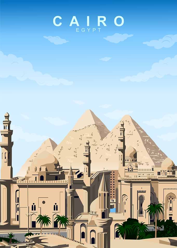 Cairo Pyramids and Mosques
