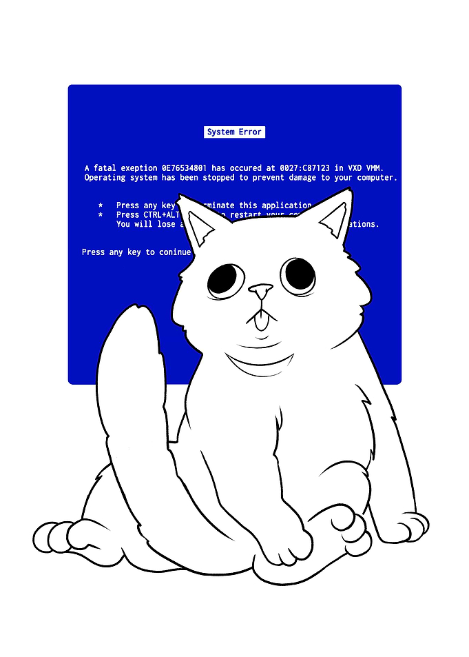 Blue Screen Cat
