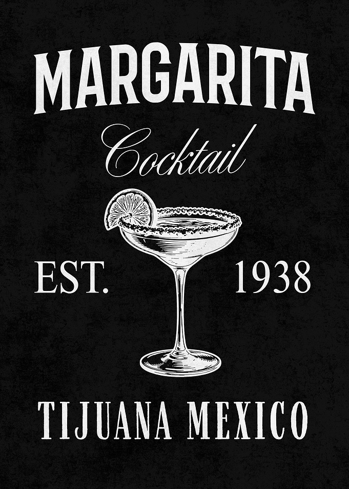 Margarita Cocktail Vintage Bar Sign