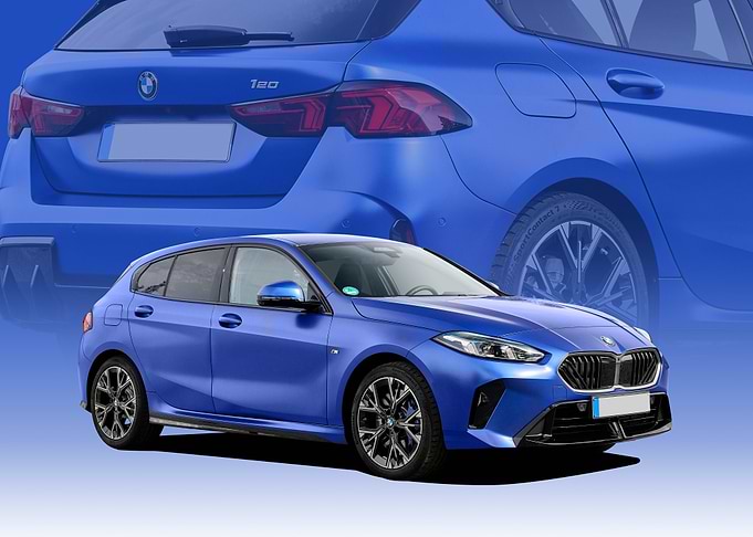 Blue BMW 1 Series Hatchback
