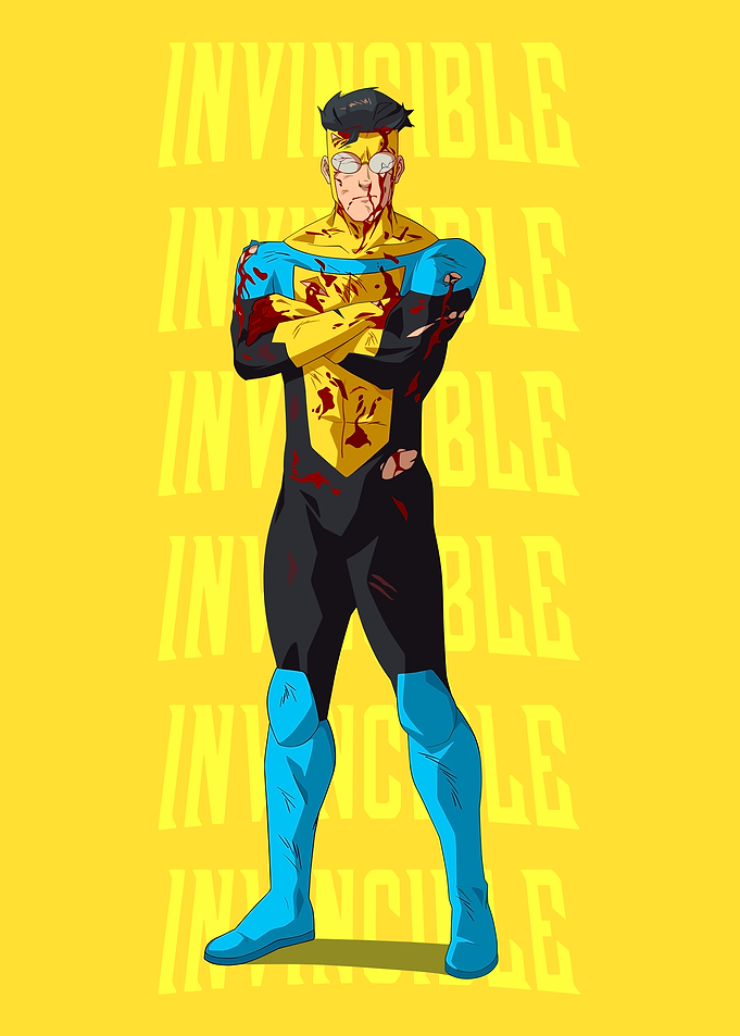 Bloody Invincible Standing Confidently