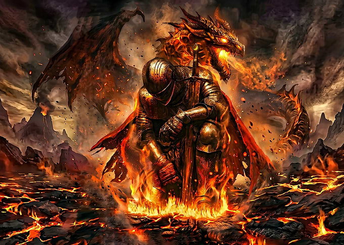 Knight with Dragon
