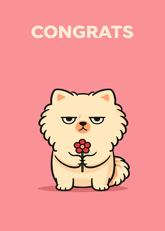 Cute Dog with Flower
