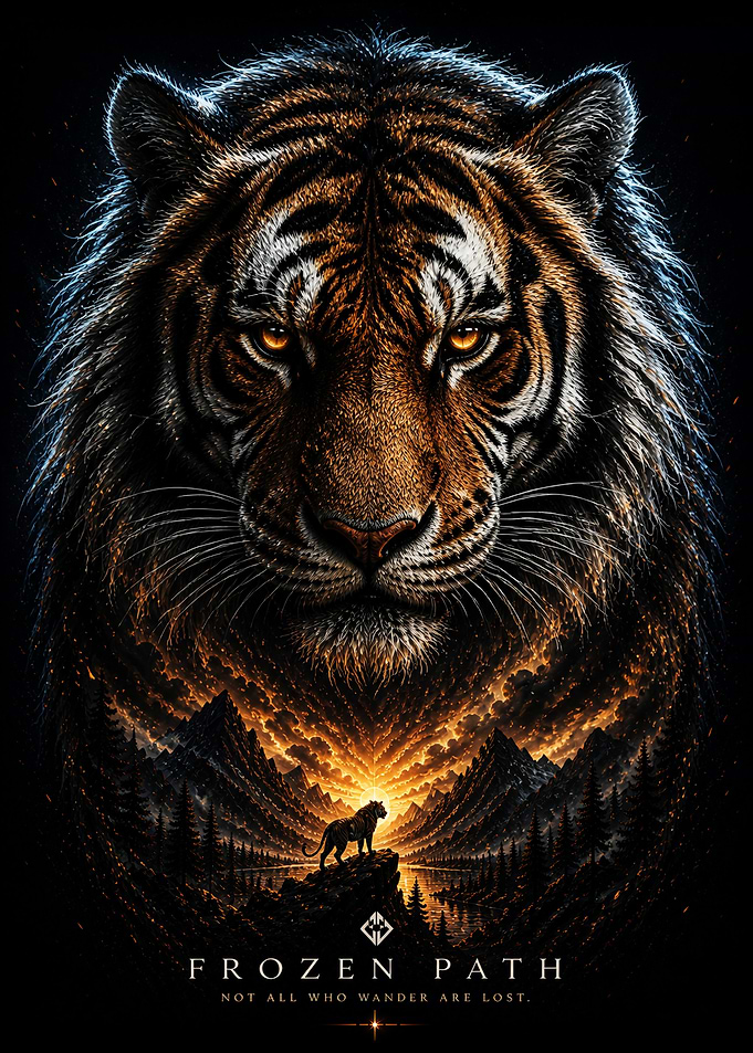 Tiger Landscape with Quote