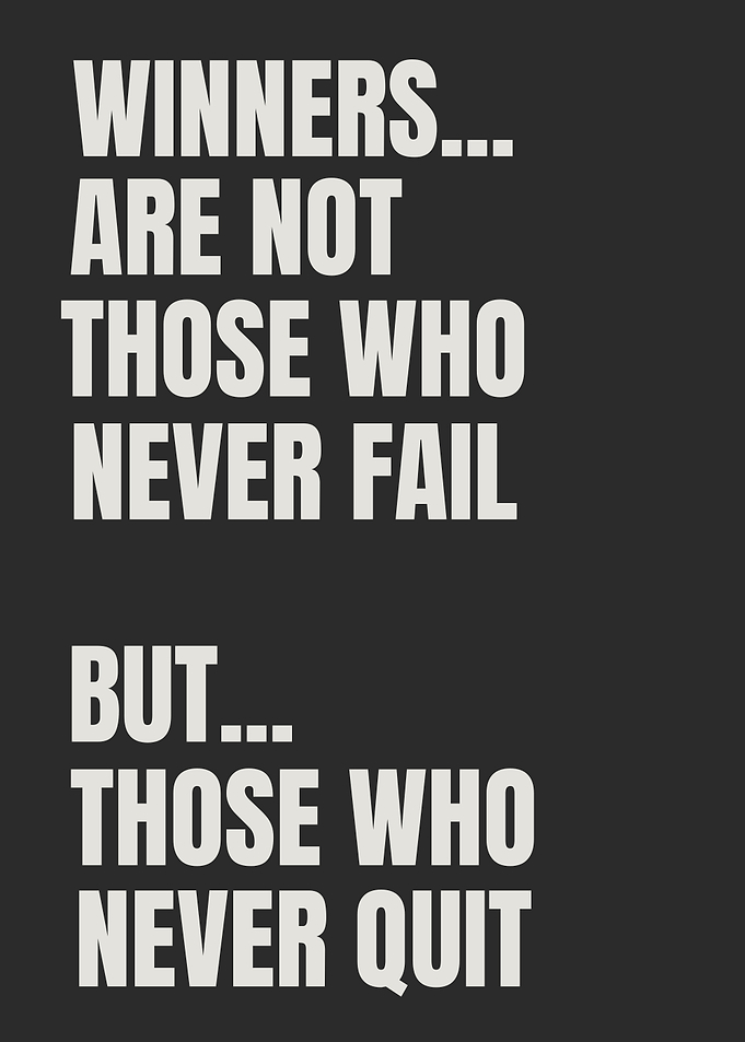 Winners Never Quit Motivational Quote