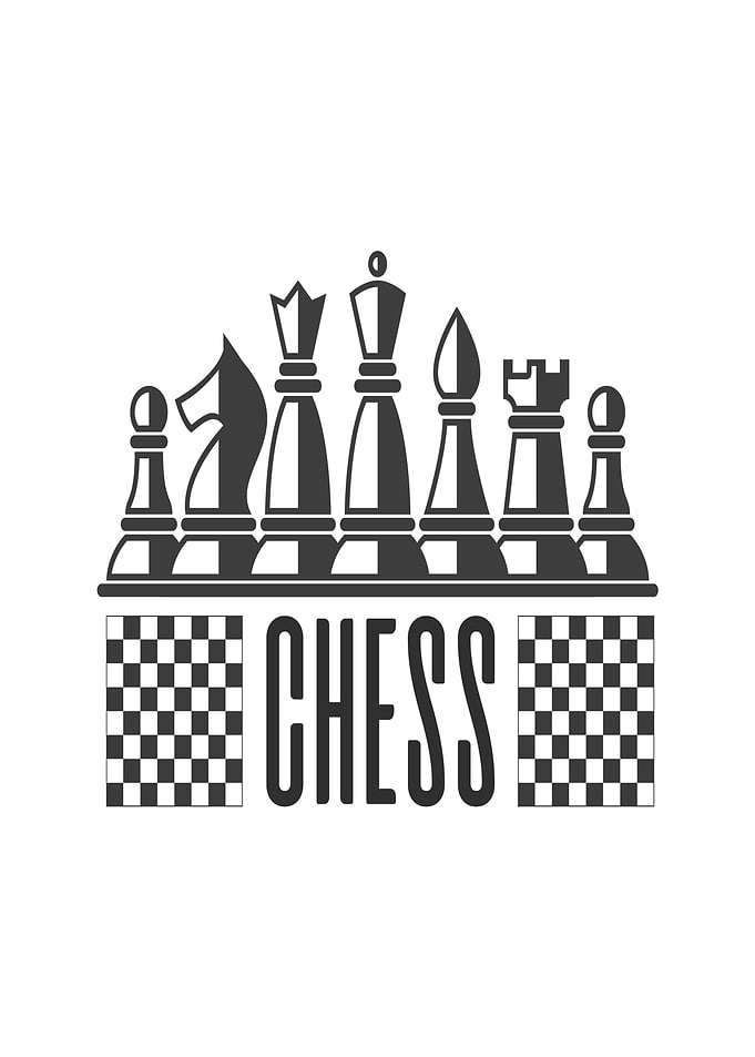 Chess Pieces And Word Art