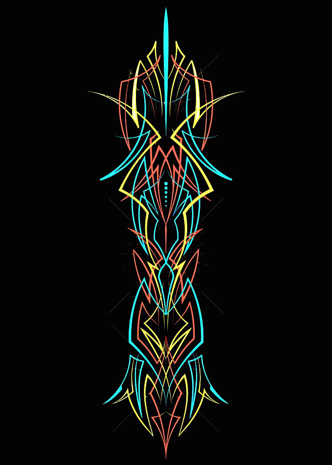 Pinstripe Art Decal