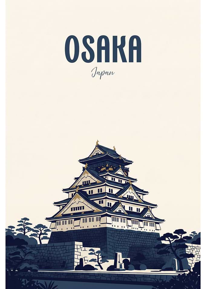 Osaka Castle Japan Poster