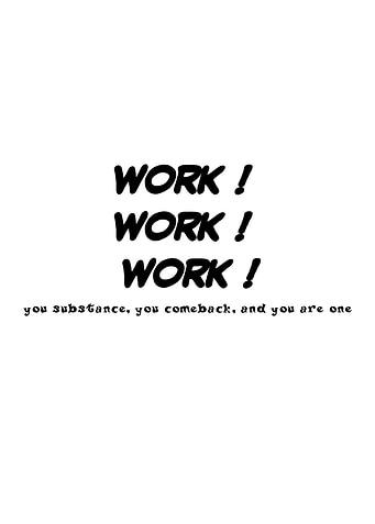 Work Motivational Text Art