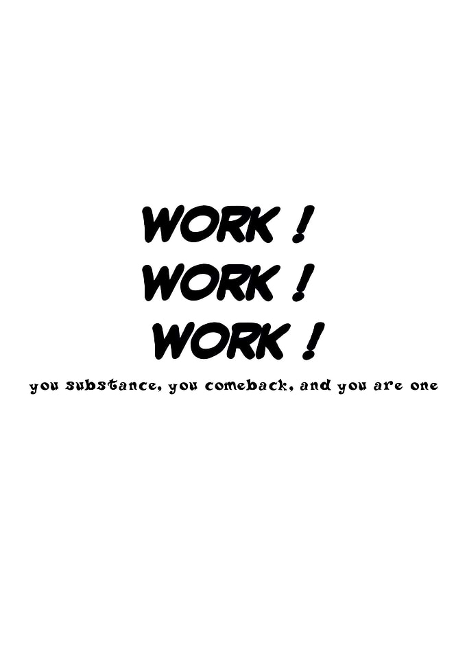 Work Motivational Text Art