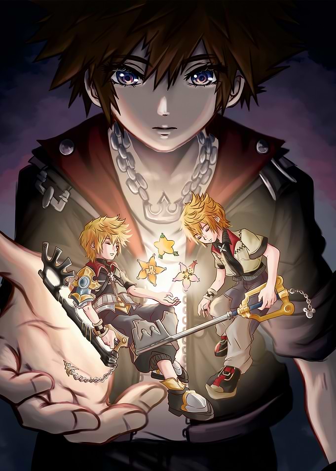 Kingdom Hearts Sora and Roxas