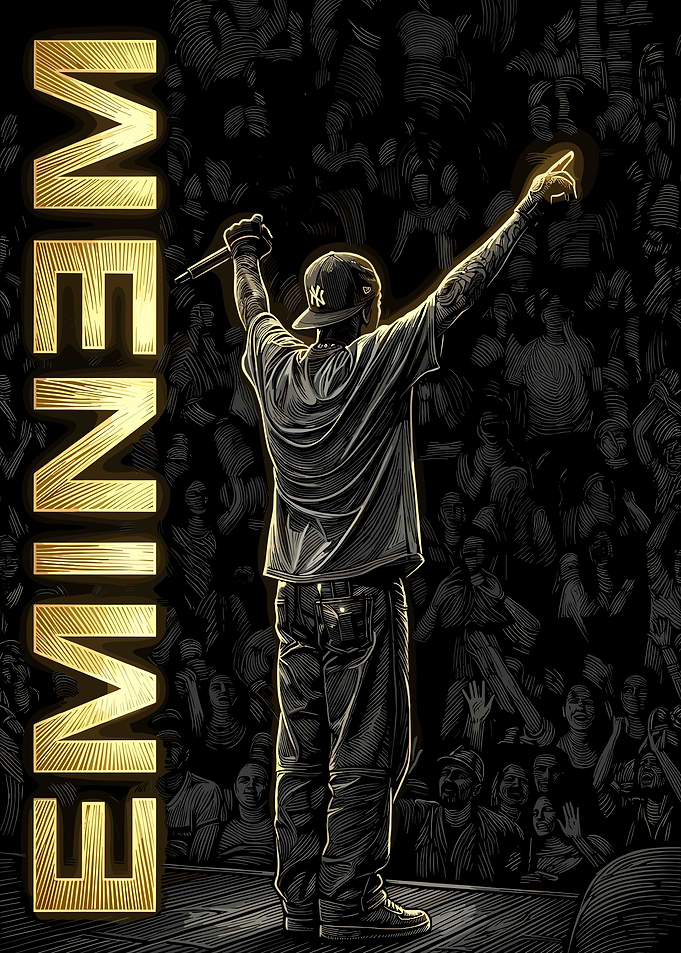Eminem Performing on Stage