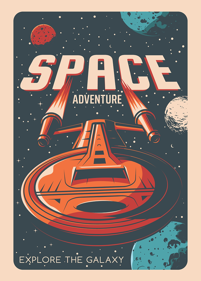 Retro Space Adventure Poster