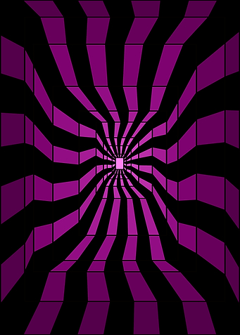 Abstract Purple and Black Geometric Tunnel