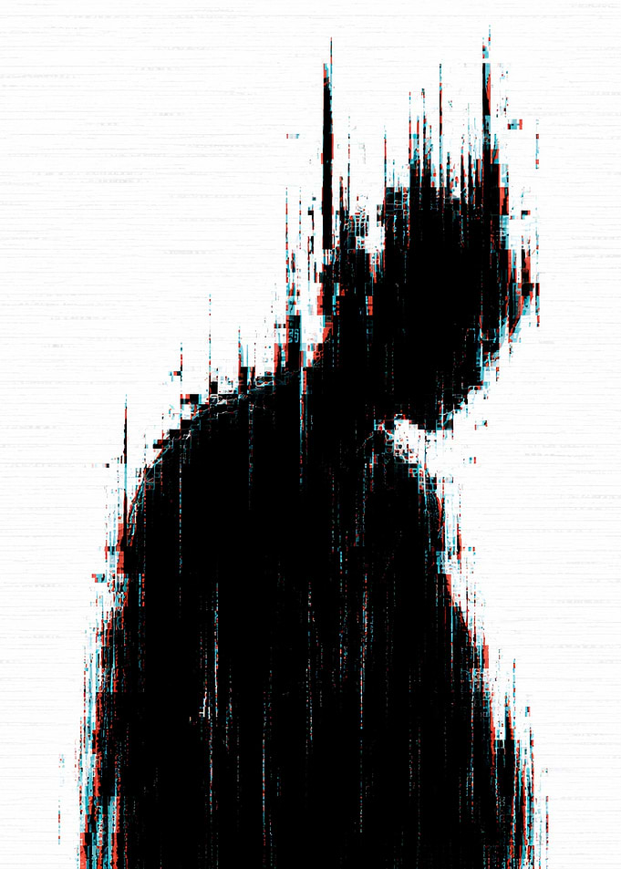 Silhouette Glitch art