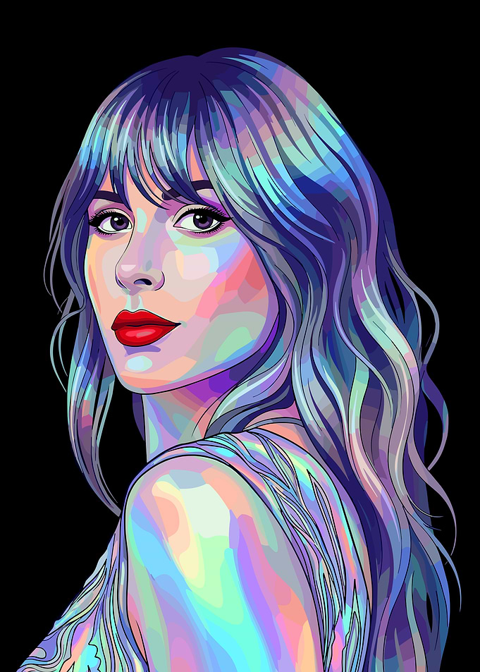 Colorful Portrait of a Ella Langley