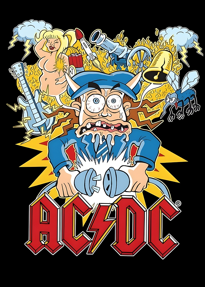 AC/DC Cartoon with Electric Theme