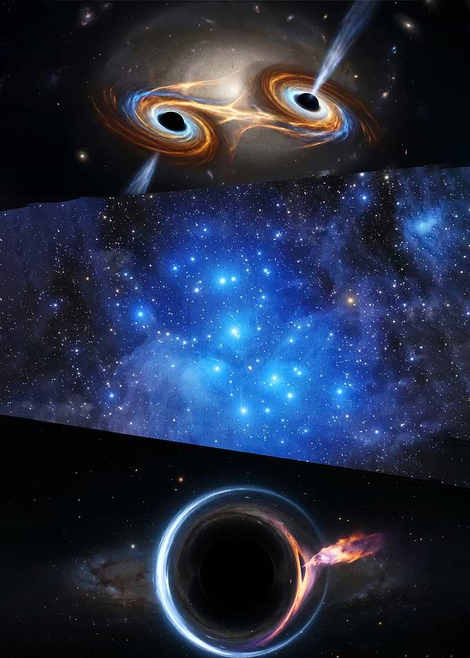 Cosmic Phenomena: Black Holes and Star Clusters