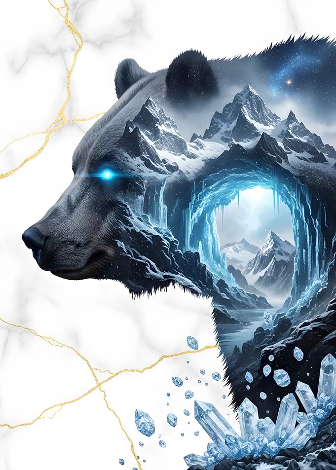 Bear Landscape Crystal Art