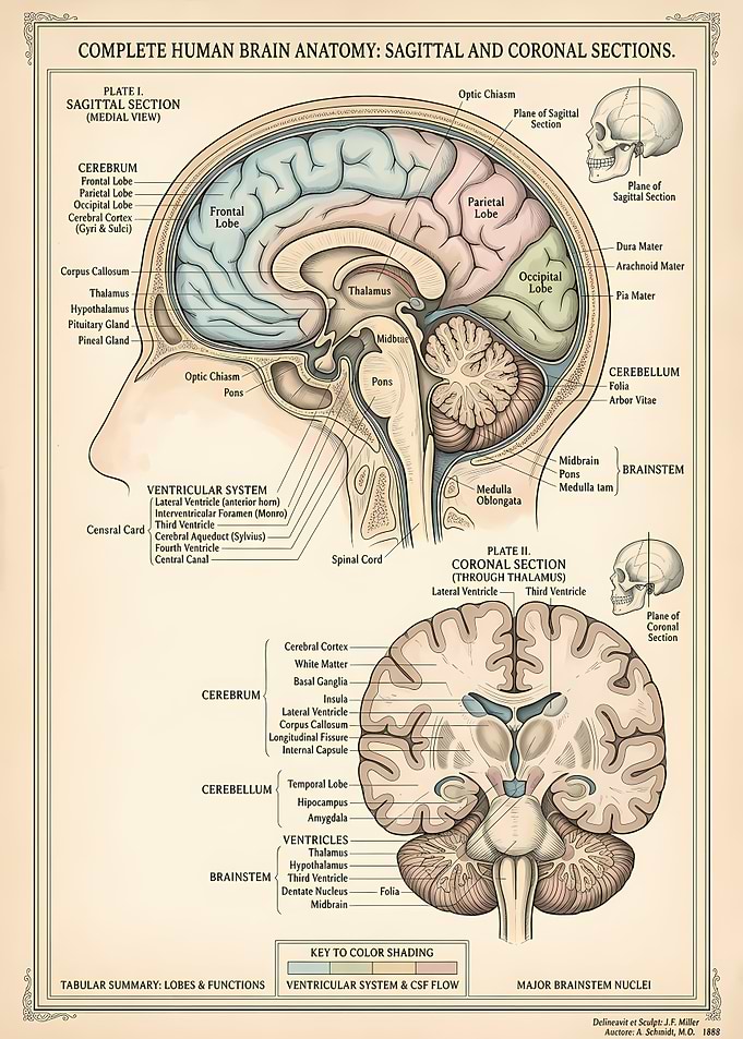 Human Brain Anatomy Diagram