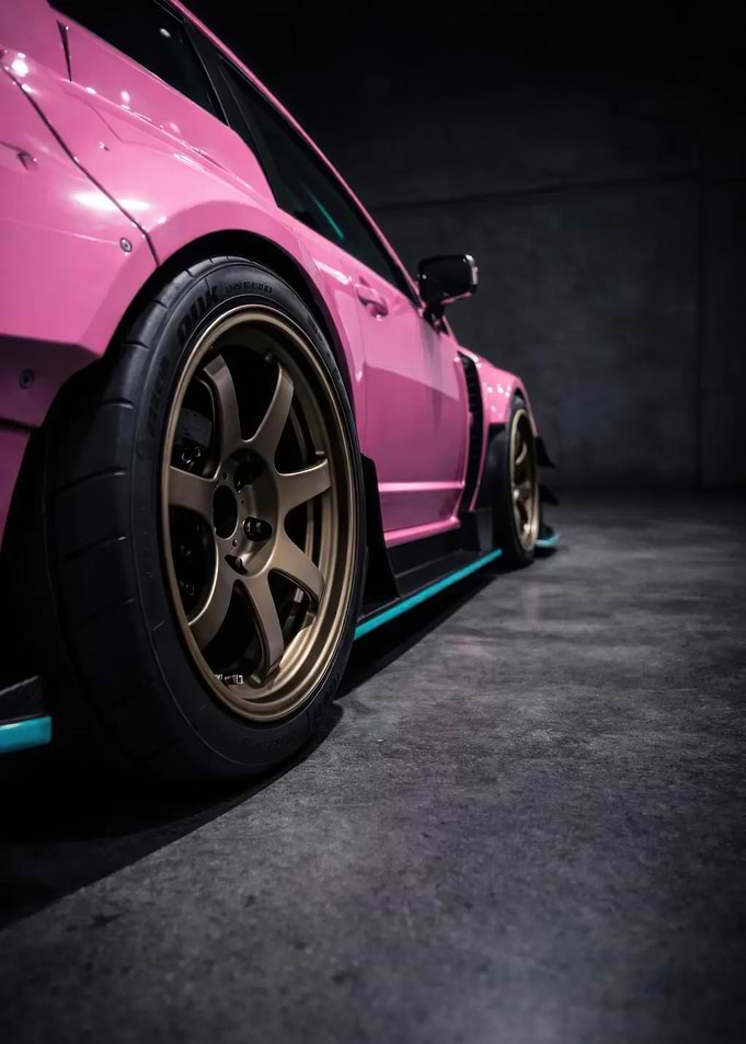 Pink Widebody Sports Car