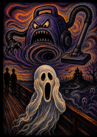 Screaming Ghost vs. Evil Vacuum Cleaner