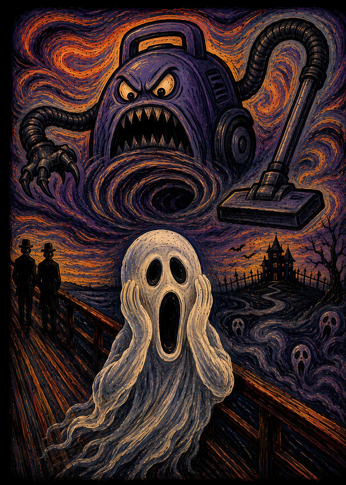 Screaming Ghost vs. Evil Vacuum Cleaner