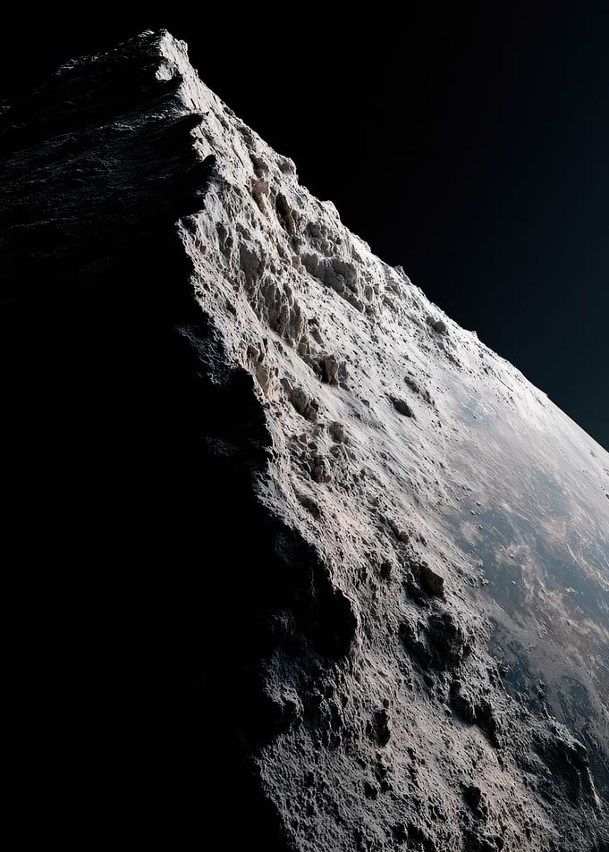 Close-up of a Rocky Asteroid Surface