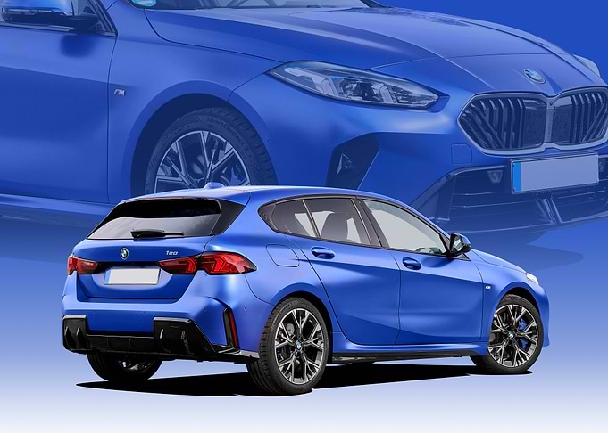 Blue BMW 1 series