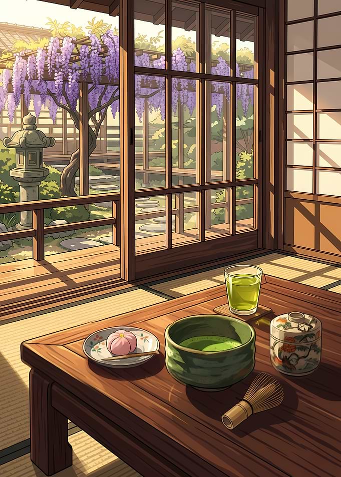 Japanese Tea Ceremony Setting