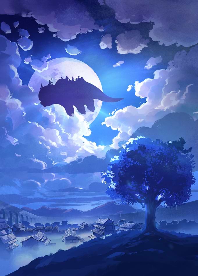 Appa on a Moonlight Flight