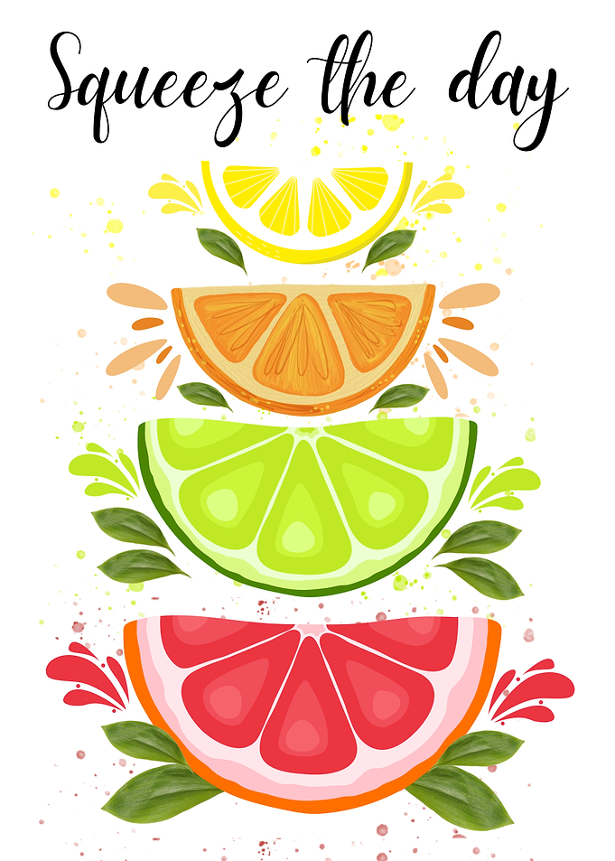 Squeeze the Day Citrus Art