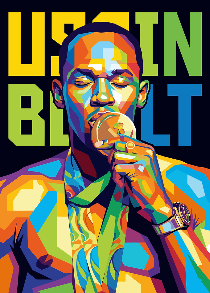 Usain Bolt Pop Art Portrait