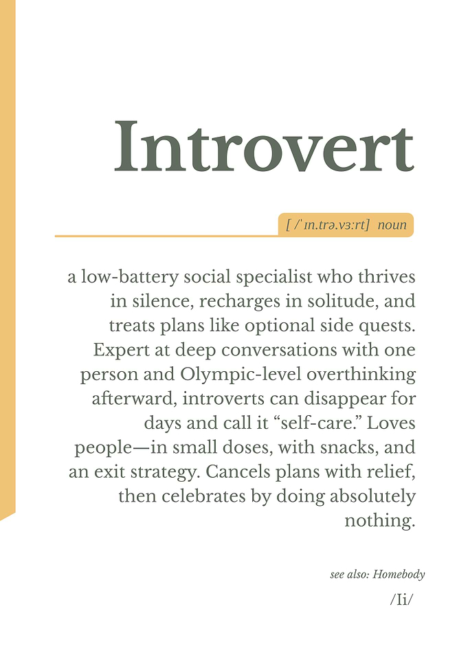 Funny Introvert Definition