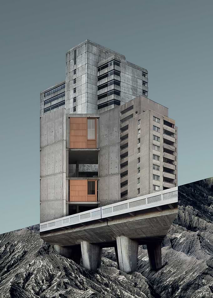 Brutalist Architecture Collage