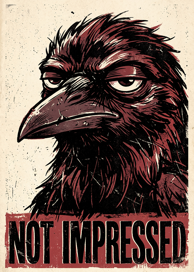 Unimpressed Crow - Not Impressed Not Even a Little